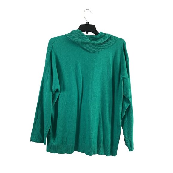 JCP Women's  Alhambra Green Cowl Neck Top - Picture 2 of 6